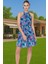 Çiçekli Desenli Mini Şifon Elbise Düz Kesim Halter Yaka Yazlık Modern Stil Günlük Kullanım Için 1