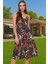Pileli Midi Elbise Polyester Örme Yazlık Günlük Şık Özenle Seçilmiş Modern Stil Zarifane Tasarım 1