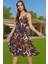 Pileli Midi Elbise Polyester Örme Yazlık Günlük Şık Özenle Seçilmiş Modern Stil Zarifane Tasarım 2