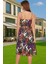 Pileli Midi Elbise Polyester Örme Yazlık Günlük Şık Özenle Seçilmiş Modern Stil Zarifane Tasarım 3