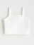 Yeni Sezon Kare Yaka Cicekli Kiz Cocuk Crop Bluz - S5P483Z4 3