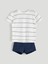 Yeni Sezon Cizgili Erkek Bebek Tisort ve Sort 2'li - S5FS66Z1 1