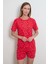 Kalp Baskılı Bisiklet Yaka Şortlu Pijama Takımı 1