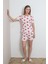 Kalp Baskılı Bisiklet Yaka Şortlu Pijama Takımı 2