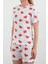Kalp Baskılı Bisiklet Yaka Şortlu Pijama Takımı 7
