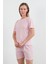 Ince Çizgili Bisiklet Yaka Şortlu Pijama Takımı 5