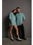 Kadın Sırt Golf Gtı Baskılı Oversize T-Shirt - Mint Yeşili 2