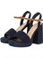 Lacivert Kadın Topuklu Sandalet FW0FW08425 2