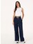 Bağlamalı Bel Geniş Paça Loose Fit Indigo Kadın Denim Pantolon Elo 1