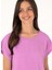 Bisiklet Yaka Fuşya Kadın T-Shirt Seden 2