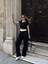 Crop Pantolon Biyeli Takım Siyah 2