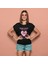 Heart On My Sleeve Baskılı Standart Kalıp Bisiklet Yaka Pamuklu Kadın Tshırt 2