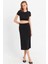Kadın Siyah Crop Etek Takım MRS10004 4
