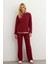 Kadın Bordo Alt Üst Pantolon Takım MTF28 4