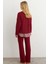 Kadın Bordo Alt Üst Pantolon Takım MTF28 5