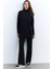 Kadın Siyah Alt Üst Pantolon Takım MTF28 1