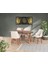 Uyar Ceviz 4 Adet Verona Sandalye 90*160 Sahra Sabit Masa Takımı 1