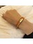 Buse İsmine Özel 14 Ayar Altın Plakalı Kahverengi Derili Taç Motifli Hediye Bileklik-491 İsim 4