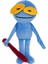 18CM The Blue Guy Mavi Giysiler Peluş Oyuncak Oyunu Çevreleyen Peluş (Yurt Dışından) 1
