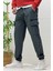 Erkek Kargo Cepli Modelli Paraşüt Jogger Pantolon 2