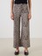Yeni Sezon Wideleg Leopar Desenli Kadin Jean Pantolon - S5R707Z8 2
