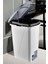 25 Litre Iç Kovalı Slim Pedallı Çöp Kovası Beyaz 1