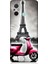 Xiaomi Redmi 12C Uyumlu Pembe Scooter Eyfel Önü Desenli Silikon Kılıf 1