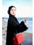 Siyah Dantelli Abaya Ferace 5