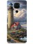Xiaomi Redmi Note 9 Uyumlu Kayalıkta Gök Altında Deniz Feneri Desenli Silikon Kılıf 1