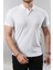 Erkek Slim Fit Dar Kesim Pamuklu Yumuşak Doku Nefes Alan Kumaş Erkek Polo Yaka T Shirt 3