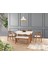 Beyaz Highgloss Bohem Bench Zaya Sandalye Soft-01 90*160+30 Pars Açılır Masa Takımı 1