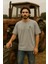 Yeni Zelanda Posta Pulu Baskılı Unisex %100 Pamuk Oversize Bisiklet Yaka Gri T-Shirt 1