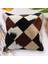 Premium Dekoratif Patchwork Deri Kırlent Kılıfı/ev ve Ofis Için Gerçek Deri 45X45CM Kırlent Kılıfı 1