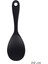 5262 Sert Uçlu Silikon Pilav Kaşığı Dayanıklı Yanmaz Yapışmaz Çizmez Pilav Kepçe Kaşığı Siyah 22CM 1