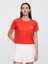 Kadın Kırmızı Gapfit Breathe Jersey Crop T-Shirt 1