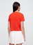 Kadın Kırmızı Gapfit Breathe Jersey Crop T-Shirt 5