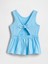 Kız Bebek Mavi Fiyonk Detaylı Peplum Bluz 2