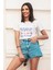Stay Cool Be You Baskılı Standart Kalıp Bisiklet Yaka Pamuklu Kadın Tshırt 1