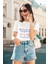Stay Cool Be You Baskılı Standart Kalıp Bisiklet Yaka Pamuklu Kadın Tshırt 2
