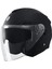 Motosiklet Yarım Açık Kask Güneş Vizörlü Motor Kask Mat Black 1
