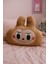 Labubu Peluş Dekoratif Yastık, Uyku Arkadaşı Labubu 35 cm Kahve 1