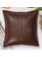 Premium Dekoratif Deri Kahverengi Kırlent Kılıfı/ev ve Ofis Için Gerçek Deri 45X45CM Kırlent Kılıfı 5