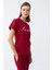 Kadın Bordo Kalp Desenli Kapri Pijama Takımı 1