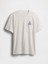 Erkek Kırık Beyaz Pocket Grafik Baskılı T-Shirt 2