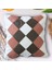 Premium Dekoratif Gri Beyaz Pembe Deri Kırlent Kılıfı/ev ve Ofis Için Gerçek Deri 45X45CM Kırlent Kılıfı 1