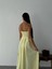 Straplez Midi Elbise %100 Pamuk 4