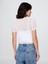Kadın Beyaz Transparan Crop T-Shirt 3