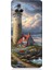 Xiaomi Poco F4 Uyumlu Kayalıkta Gök Altında Deniz Feneri Desenli Silikon Kılıf 1