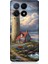 Xiaomi Poco X6 Pro Uyumlu Kayalıkta Gök Altında Deniz Feneri Desenli Silikon Kılıf 1