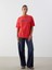 Yeni Sezon Bisiklet Yaka Baskili Oversize Kadin Tisort - S5NY88Z8 2